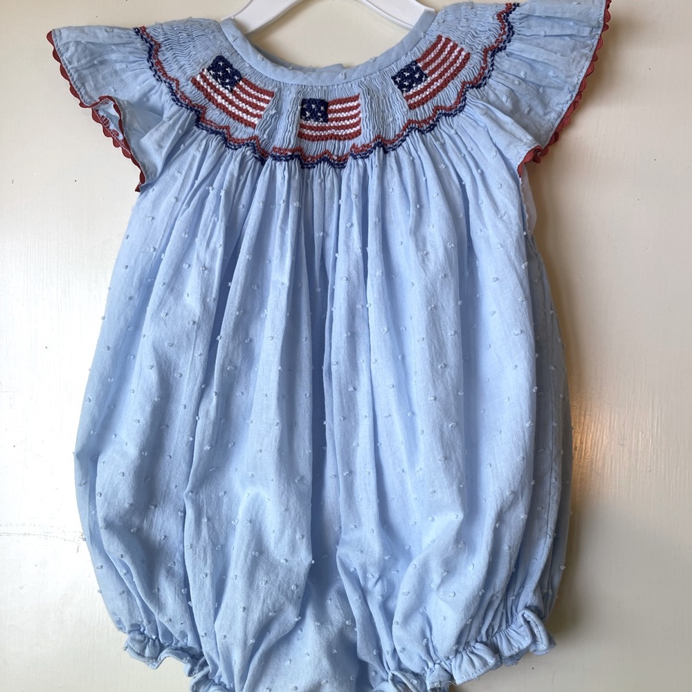 American Flag / 4th of July / Memorial Day Bubble 12 months by Cecil & Lou